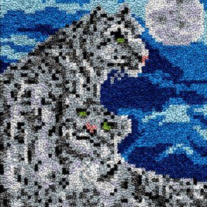 Rug Making Latch Hooking Kit | Leopard (52x38cm print canvas)